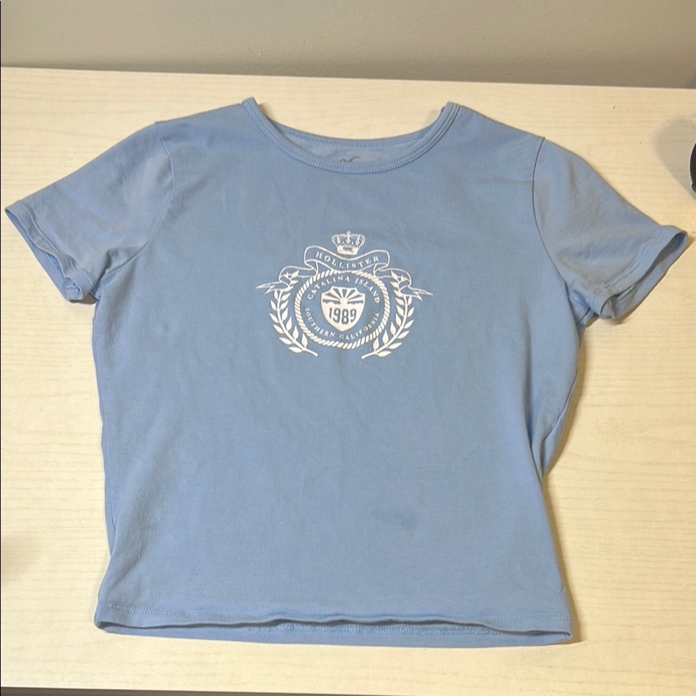 Blue Kids T-Shirt with White Emblem